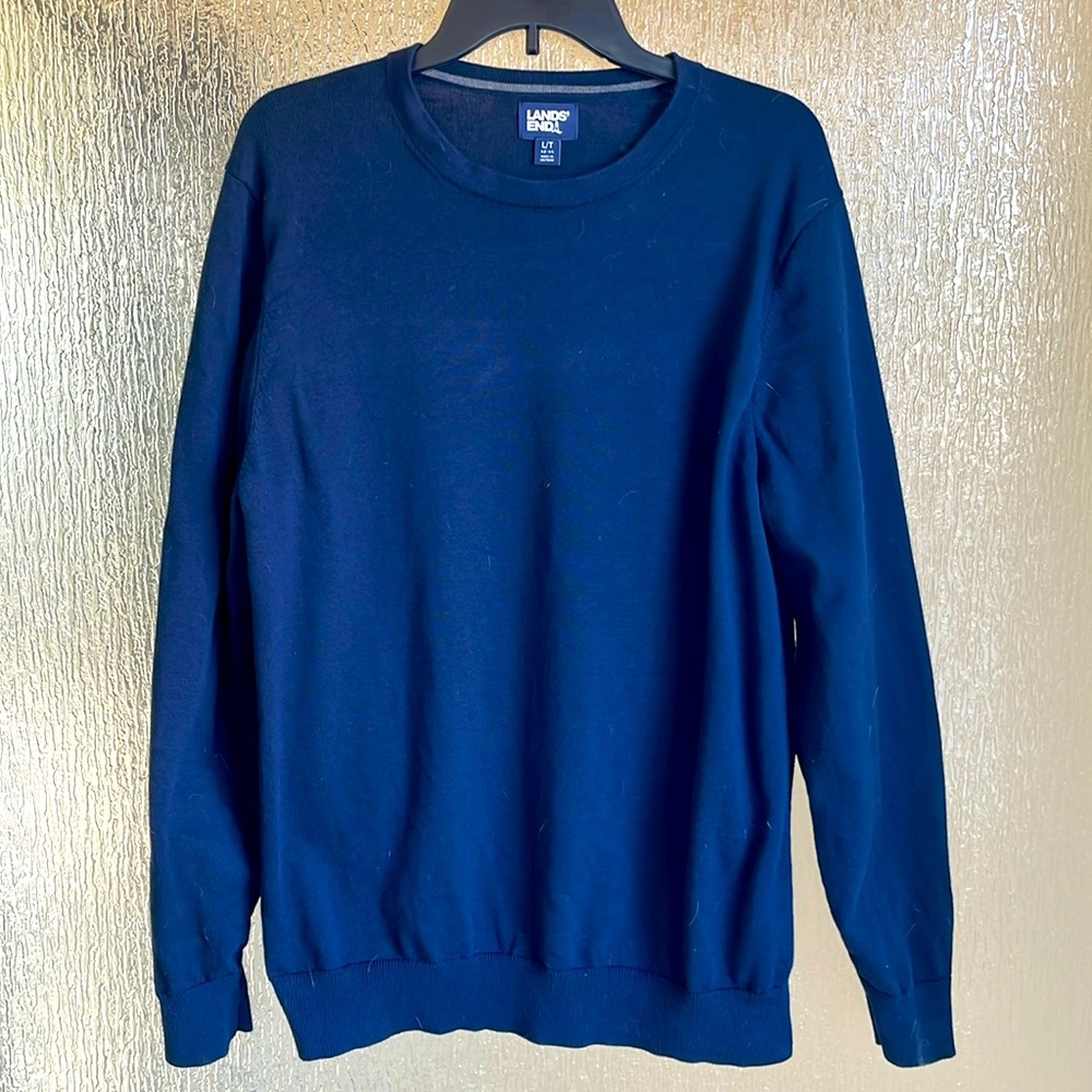 Land's End large dark blue sweater